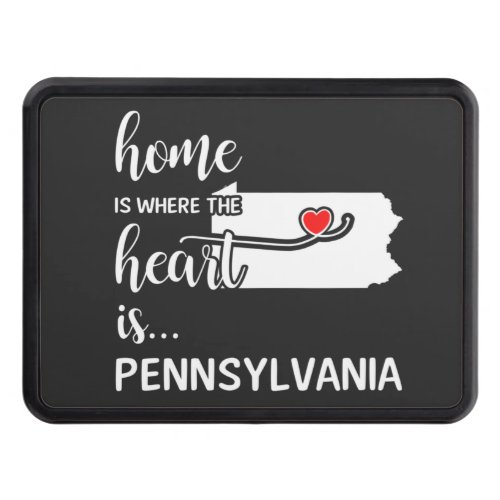 Pennsylvania home is where the heart is hitch cover
