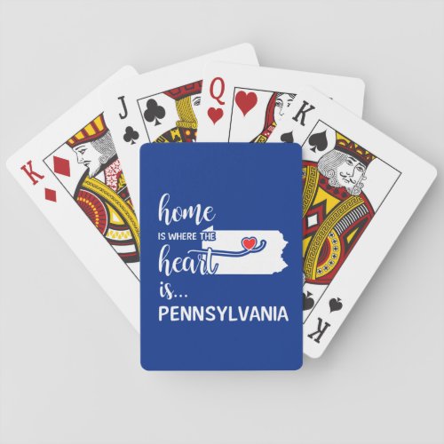 Pennsylvania home is where the heart is playing cards