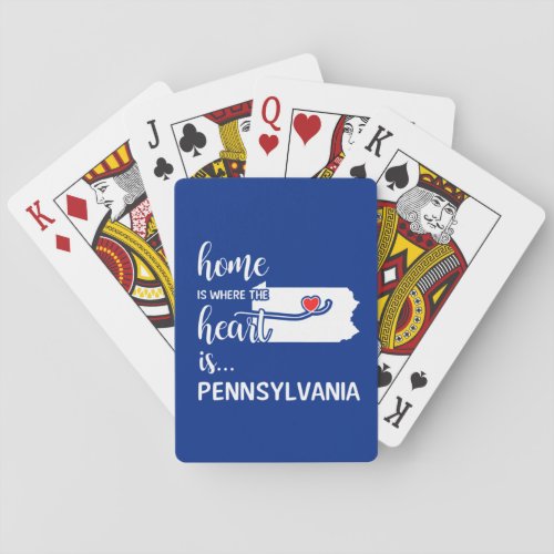 Pennsylvania home is where the heart is poker cards