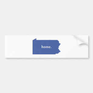 Pennsylvania Home State Blue Bumper Sticker