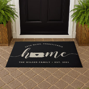 Pennsylvania Home State Personalized Doormat