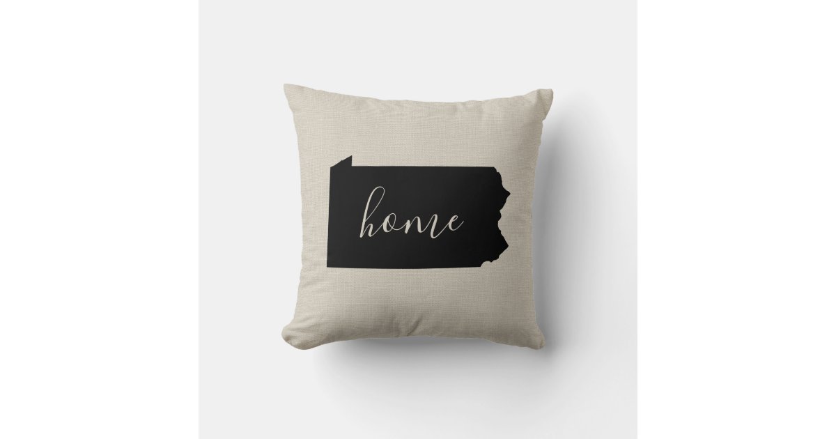 Pennsylvania Home State Throw Pillow Zazzle