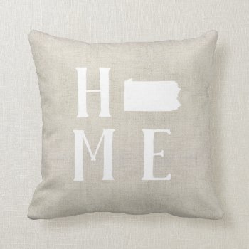Pennsylvania Home State Throw Pillow by coffeecatdesigns at Zazzle