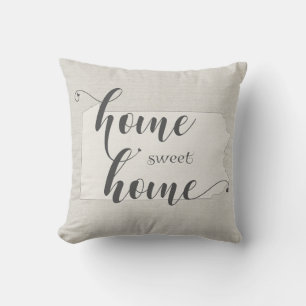 Pennsylvania - Home Sweet Home burlap-look Throw Pillow