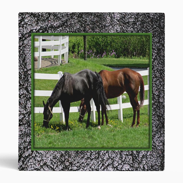 Pennsylvania Horses on Leather Photo Album 3 Ring Binder (Front)