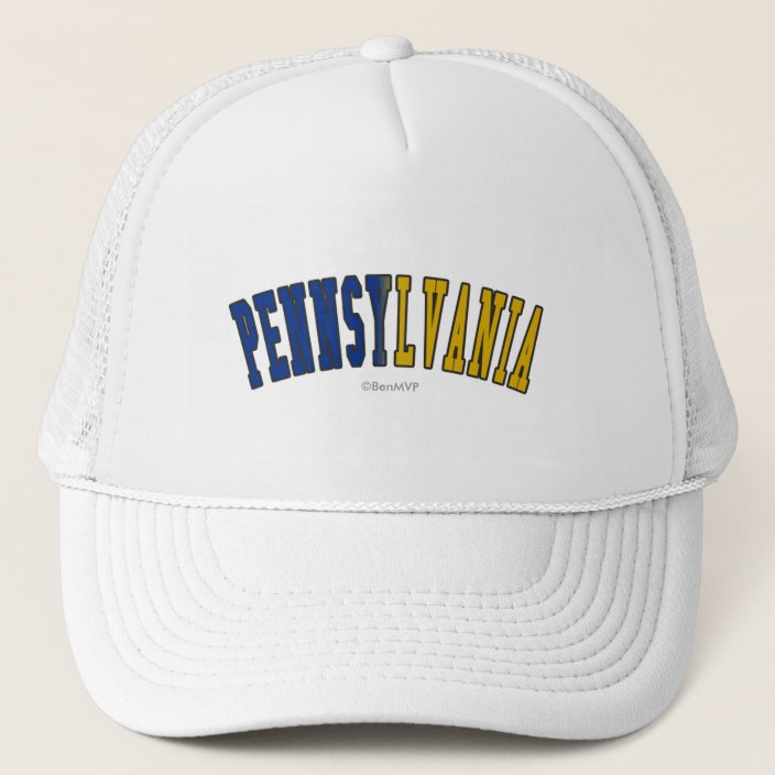 Pennsylvania in State Flag Colors Hat
