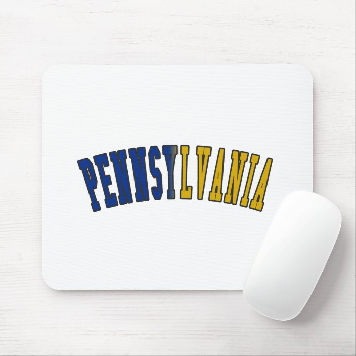Pennsylvania in State Flag Colors Mouse Pad