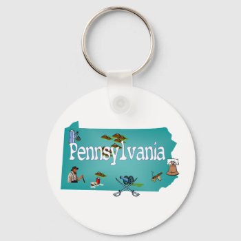 Pennsylvania Keychain by slowtownemarketplace at Zazzle