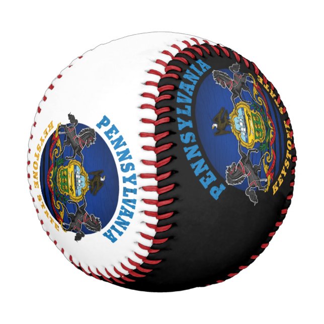 PENNSYLVANIA KEYSTONE STATE FLAG BASEBALL (Angled)