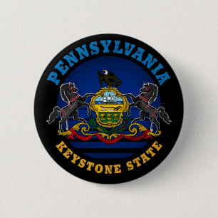 PENNSYLVANIA KEYSTONE STATE FLAG BUTTON