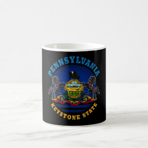 PENNSYLVANIA KEYSTONE STATE FLAG COFFEE MUG