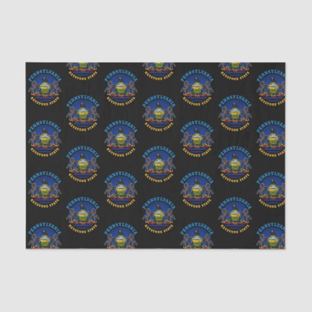 PENNSYLVANIA KEYSTONE STATE FLAG TISSUE PAPER (Front)