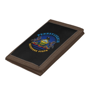 PENNSYLVANIA KEYSTONE STATE FLAG TRIFOLD WALLET