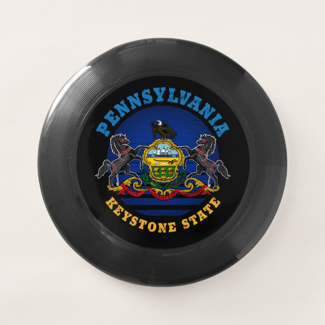 PENNSYLVANIA KEYSTONE STATE FLAG Wham-O FRISBEE (Front)