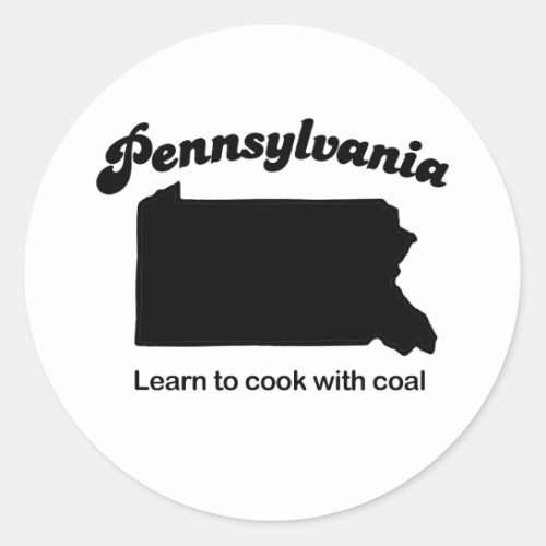 Pennsylvania _ Learn to cook Classic Round Sticker