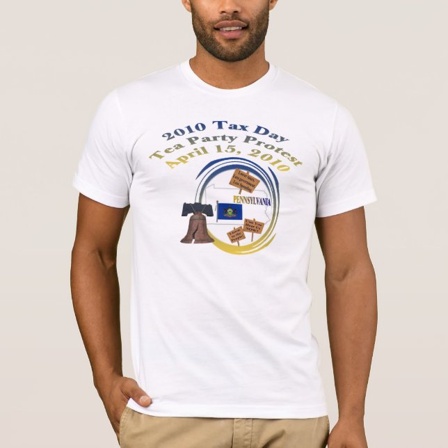 Pennsylvania Liberty Bell Tea Party T-Shirt (Front)