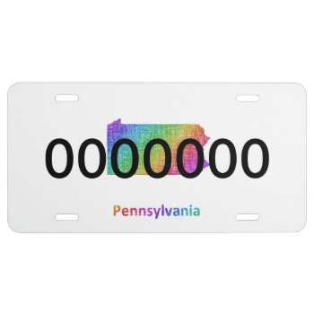 Pennsylvania License Plate by ZYDDesign at Zazzle