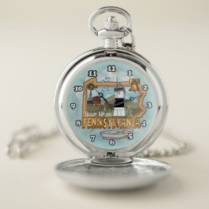Pennsylvania Lighthouse Pocket Watch