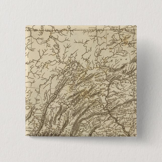 Pennsylvania Map by Arrowsmith Button (Front)