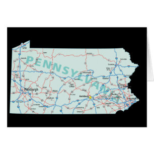 Pennsylvania Map Card