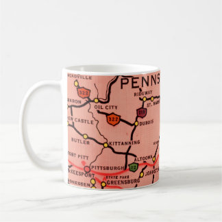 Pennsylvania Map Mug