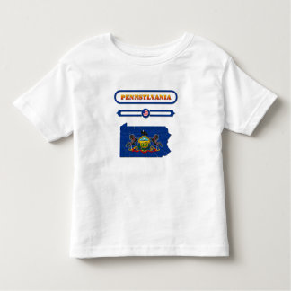 PENNSYLVANIA, MAP OF PENNSYLVANIA. SAMER BRASIL TODDLER T-SHIRT