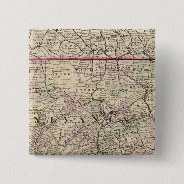 Pennsylvania, Maryland, New Jersey, Delaware Button (Front)