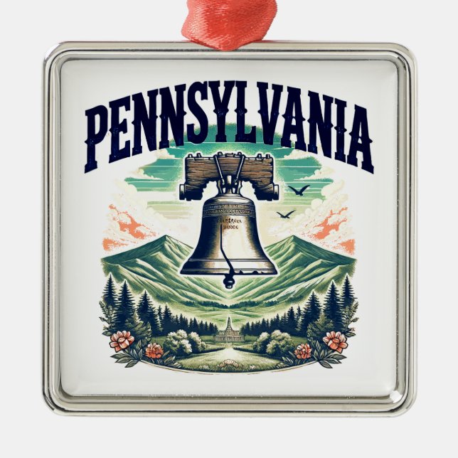 Pennsylvania Metal Ornament (Front)