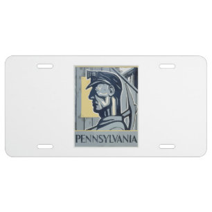 Pennsylvania Miner License Plate