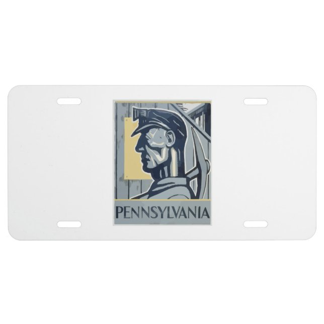 Pennsylvania Miner License Plate (Front)