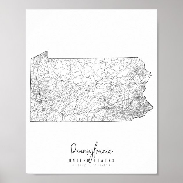 Pennsylvania Minimal Street Map Poster Zazzle Pennsylvania Minimal Street Map Poster R244939b6a0cb420cb4608d444ec48118 Wva 8byvr 630 
