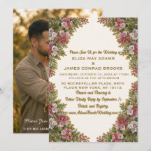 Pennsylvania Mountain Laurel Photo Wedding Invitat