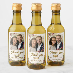 Pennsylvania Mountain Laurel Wedding Favor Bottle Wine Label