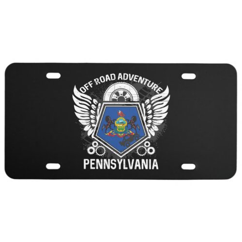 Pennsylvania Off Road Adventure 4x4 Trails Mudding License Plate