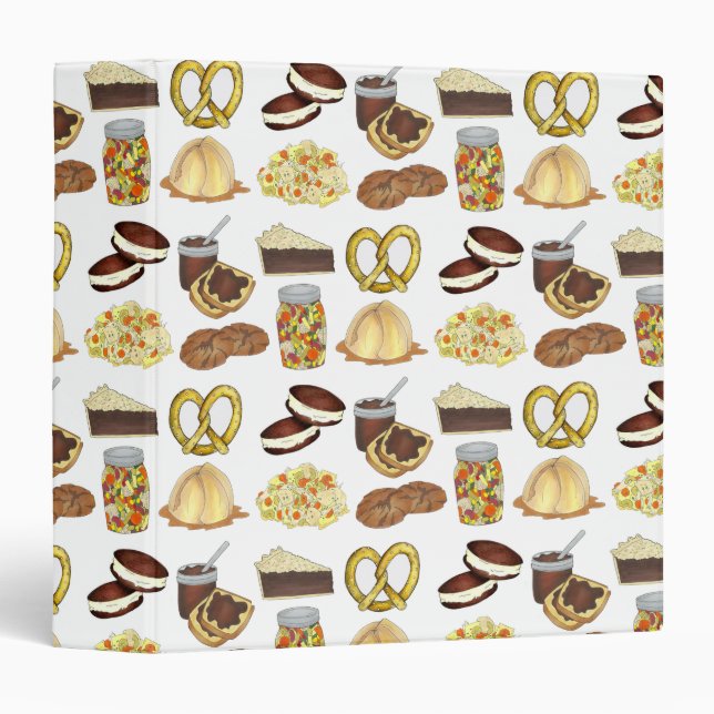 Pennsylvania PA Dutch Amish Food Recipe Book 3 Ring Binder (Front/Spine)