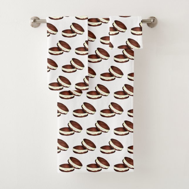 Pennsylvania PA Dutch Maine Chocolate Whoopie Pie Bath Towel Set (Insitu)