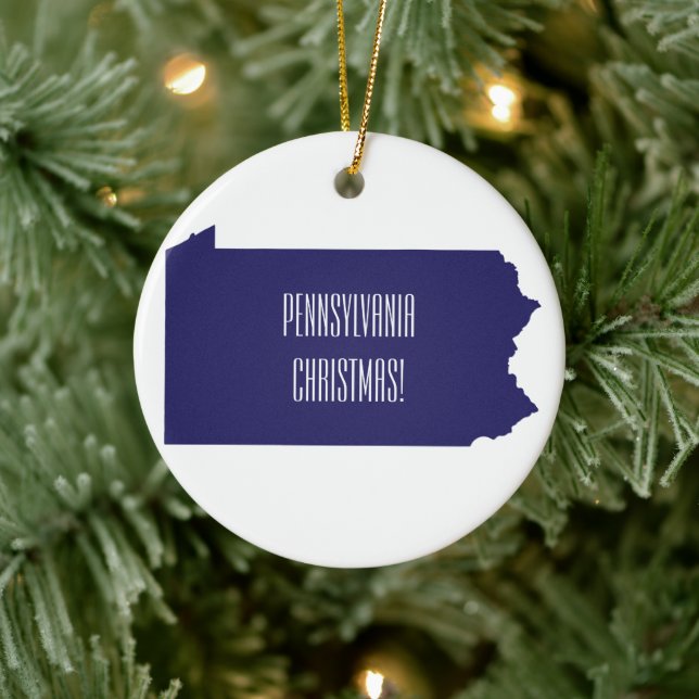Pennsylvania personalized Christmas Ornament! Ceramic Ornament (Tree)