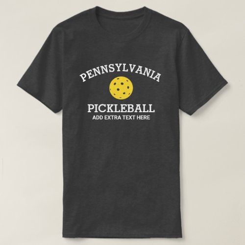 Pennsylvania Pickleball Club Partner Name Custom T_Shirt