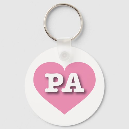 Pennsylvania Pink Heart _ I love PA Keychain