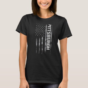 Pennsylvania Pittsburgh  American Flag Sayings T-Shirt