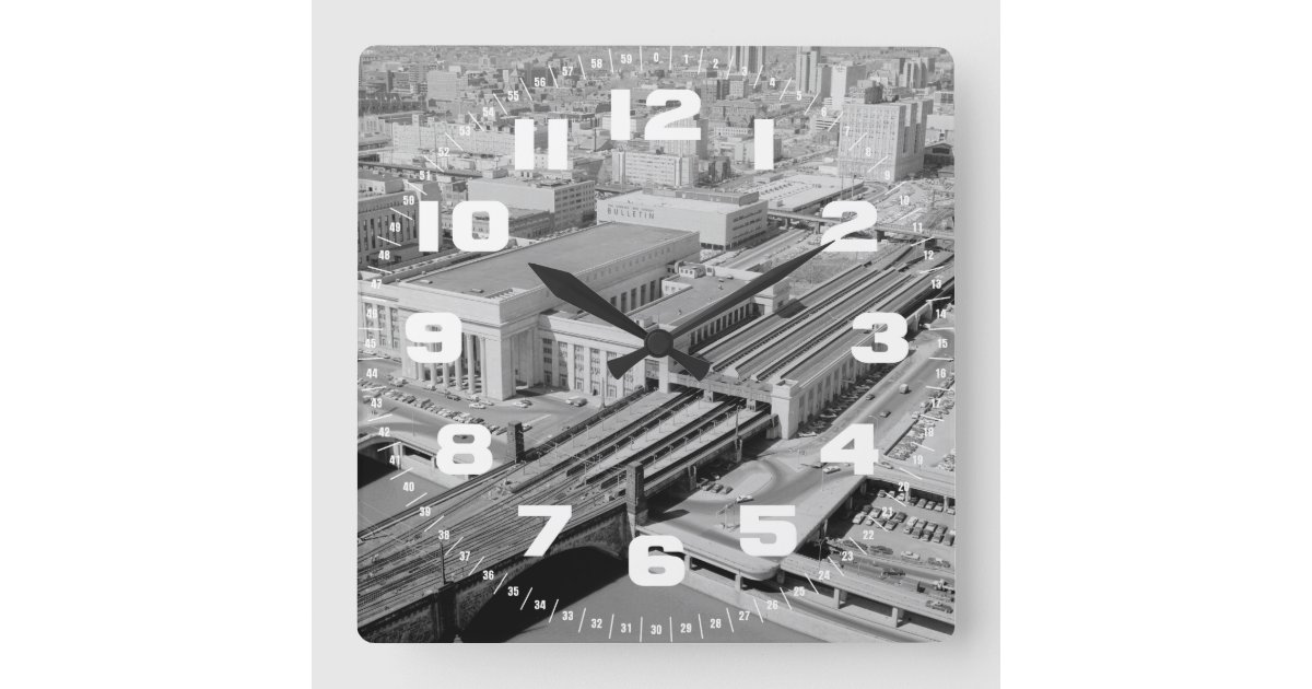 Pennsylvania Railroad 30th St.Station Wall Clock Zazzle