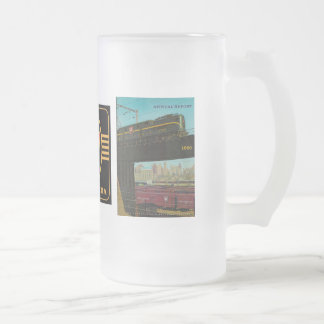 Pennsylvania Railroad Annual Report 1960 Frosted Glass Beer Mug