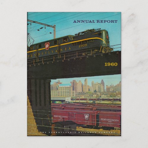 Pennsylvania Railroad Annual Report 1960 Postcard