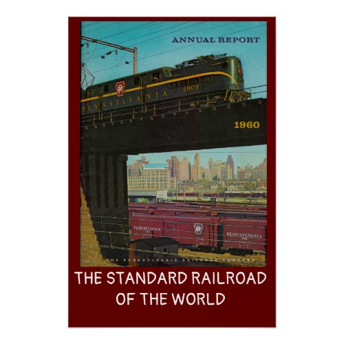 Pennsylvania Railroad Annual Report cover  1960    Poster