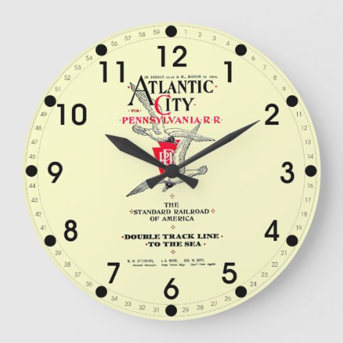 Pennsylvania Railroad Atlantic City Service 1904 Large Clock