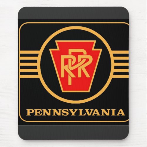 Pennsylvania Railroad black and gold logo  Mouse Pad