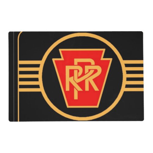 Pennsylvania Railroad black and gold logo     Placemat