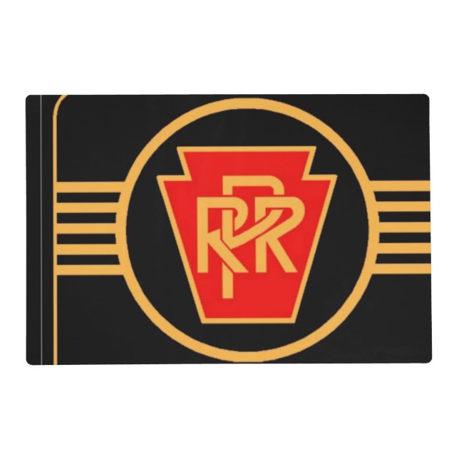 Pennsylvania Railroad black and gold logo     Placemat (Front)
