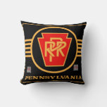 Pennsylvania Railroad Black And Gold Logo  Throw Pillow at Zazzle