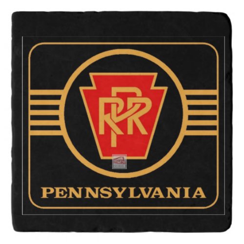 Pennsylvania Railroad Black and  Gold     Trivet